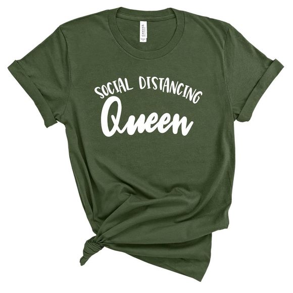SOLD "Social Distancing Queen" Tshirt - Picture 2 of 2